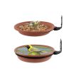 2 Pack hanging foldable hummingbird feeder; bird feeder; bird water feeder; creative bird nest in the garden; with brackets - pack of 2