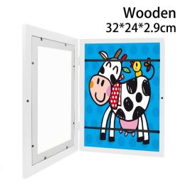 Children Art Frames Magnetic Front Open Changeable Kids Frametory for Poster Photo Drawing Paintings Pictures Display Home Decor - 32x24x2.9cm1 - 1pc