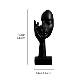 1pc Creative Abstract Character Action Decoration Ornament; Home Decoration Crafts - Black D