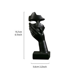 1pc Creative Abstract Character Action Decoration Ornament; Home Decoration Crafts - Black B