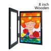 Children Art Frames Magnetic Front Open Changeable Kids Frametory for Poster Photo Drawing Paintings Pictures Display Home Decor - 15x20x2.9cm - 1pc