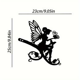 1pc Angel On Branch Steel Silhouette Metal Art Fairy Silhouette Ornament Wall Art Home Garden Yard Patio Outdoor Statue Stake Decoration Perfect For B