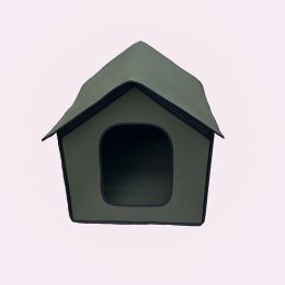 Portable Soft Dog House Cat House, Outdoor Waterproof Windproof Rainproof Dog Pet House, Foldable Semi Enclosed Pet Puppy House - Large