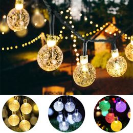 Solar Powered 30 LED String Light Garden Path Yard Decor Lamp Outdoor Waterproof - Multicolor