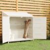 Garden Shed White 40.2"x20.5"x44.1" Solid Wood Fir - White