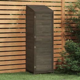 Garden Shed Anthracite 21.7"x20.5"x68.7" Solid Wood Fir - Anthracite