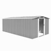 Garden Shed 101.2" x 192.5" x 71.3" Metal Gray - Gray