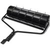 Black Garden Lawn Roller with 5 Aerator Bands 11.8" - Black