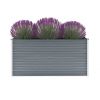 Garden Raised Bed Galvanized Steel 63"x15.7"x31.3" Gray - Grey