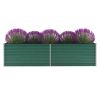 Garden Raised Bed Galvanized Steel 126"x31.5"x31.3" Green - Green