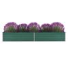 Garden Raised Bed Galvanized Steel 126"x31.5"x17.7" Green - Green