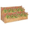 2-Tier Garden Planter 63"x29.5"x33.1" Solid Acacia Wood - Brown