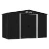 Garden Storage Shed Anthracite Steel 101.2"x80.7"x70.1" - Anthracite