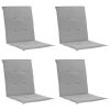 Garden Chair Cushions 4 pcs Gray 39.4"x19.7"x1.2" - Grey