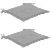 Garden Chair Cushions 2 pcs Gray 19.7"x19.7"x1.2" - Grey