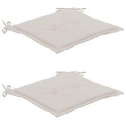 Garden Chair Cushions 2 pcs Cream 19.7"x19.7"x1.2" - Cream