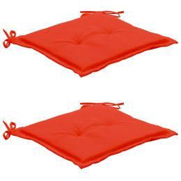 Garden Chair Cushions 2 pcs Red 19.7"x19.7"x1.2" - Red