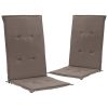 Garden Chair Cushions 2 pcs Taupe 47.2"x19.7"x1.2" - Grey