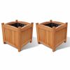 Wooden Raised Bed 11.8" x 11.8" x 11.8" Set of 2 - Brown