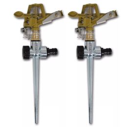 Impulse Sprinklers Garden Watering Zinc Metal Spike 2 pcs - Gold