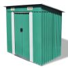 Garden Shed Green Metal 74.8"x48.8"x71.3" - Green