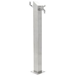 Garden Water Column Stainless Steel Square 37.4" - Silver