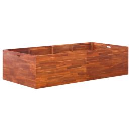 Garden Raised Bed Acacia Wood 78.7"x39.4"x19.7" - Brown