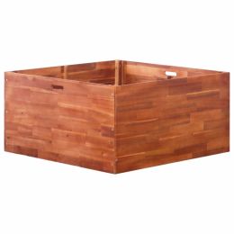 Garden Raised Bed Acacia Wood 39.4"x39.4"x19.7" - Brown