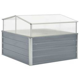 Greenhouse 39.4"x39.4"x33.5" Galvanized Steel Gray - Grey