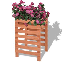 Planter 14.9"x14.1"x23.6" Wood - Beige