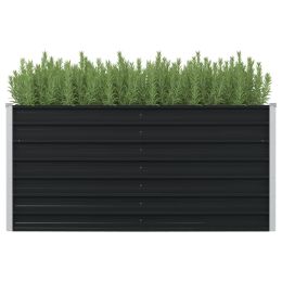 Raised Garden Bed Anthracite 63"x31.5"x30.3" Galvanized Steel - Anthracite