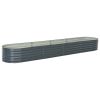 Garden Raised Bed 157.5"x31.5"x17.3" Galvanized Steel Gray - Grey