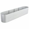 Garden Raised Bed 157.5"x31.5"x31.9" Galvanized Steel Silver - Silver