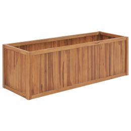 Garden Raised Bed 59.1"x19.7"x19.7" Solid Teak Wood - Brown