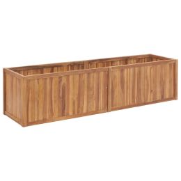 Garden Raised Bed 78.7"x19.7"x19.7" Solid Teak Wood - Brown