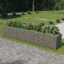 Gabion Raised Bed Galvanized Steel 212.6"x35.4"x39.4" - Silver