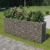 Gabion Raised Bed Galvanized Steel 106.3"x19.7"x39.4" - Silver