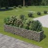 Gabion Raised Bed Galvanized Steel 106.3"x19.7"x19.7" - Silver