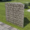 Gabion Raised Bed Galvanized Steel 29.5"x29.5"x39.4" - Silver