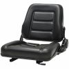 Forklift & Tractor Seat with Adjustable Backrest Black - Black