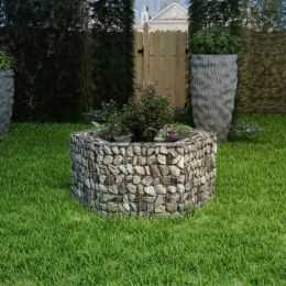 Hexagonal Gabion Raised Bed 39.4"x35.4"x19.7" - Silver