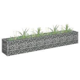 Gabion Raised Bed Galvanized Steel 70.9"x11.8"x11.8" - Silver