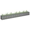 Gabion Raised Bed Galvanized Steel 106.3"x11.8"x11.8" - Silver