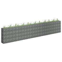 Gabion Raised Bed Galvanized Steel 177.2"x11.8"x35.4" - Silver