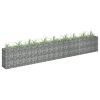 Gabion Raised Bed Galvanized Steel 141.7"x11.8"x23.6" - Silver