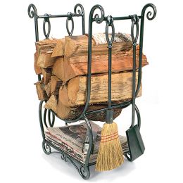 Country Firewood Holder with Tools - LCR-07