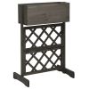 Garden Trellis Planter Gray 17.7"x11.8"x29.1" Solid Firwood - Grey