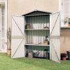 Garden Shed Anthracite 42.3"x18.1"x72" Galvanized Steel - Anthracite