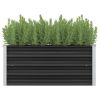 Garden Raised Bed Anthracite 39.4"x15.7"x17.7" Galvanized Steel - Anthracite