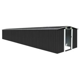 Garden Shed Anthracite 101.2"x306.7"x71.3" Galvanized steel - Anthracite